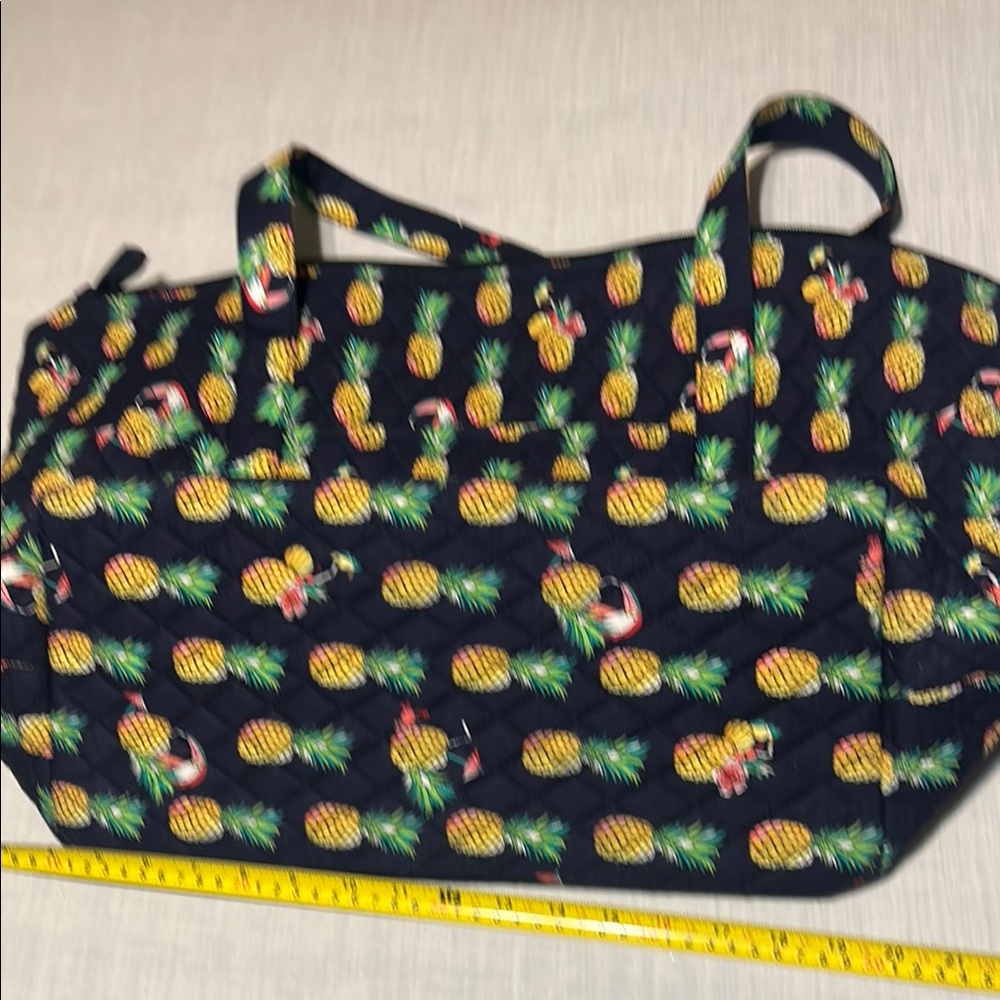Vera Bradley Toucan Pineapple Party Print Tote Bag - Picture 8 of 9